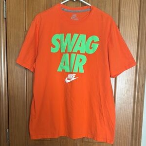 Nike Men’s Tee T Shirt XL Orange Green